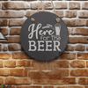Here For The Beer Slate Wall Decor