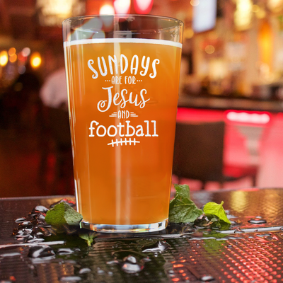 Holy Days And Hail Mary Passes Pint Glass