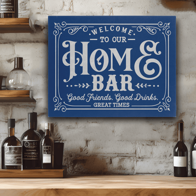 Blue Leather Wall Decor With Home Bar Life Design