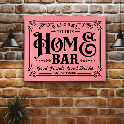 Pink Leather Wall Decor With Home Bar Life Design