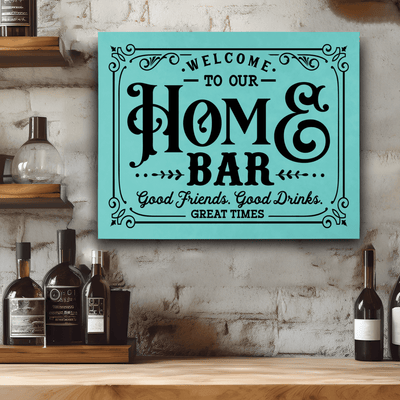 Teal Leather Wall Decor With Home Bar Life Design