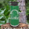 Green Basketball Water Bottle With Hoops Addict Visual Design