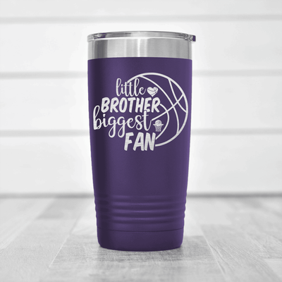 Purple basketball tumbler Hoops Sibling Pride