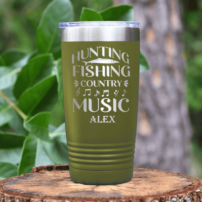 Fishing Tumbler With Hunting Fishing And Country Music Design - Groovy Guy  Gifts