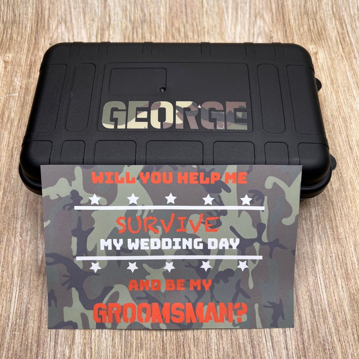 Unique Personalized Survival Groomsman Proposal Set Customized Gifts for Men by Groovy Guy