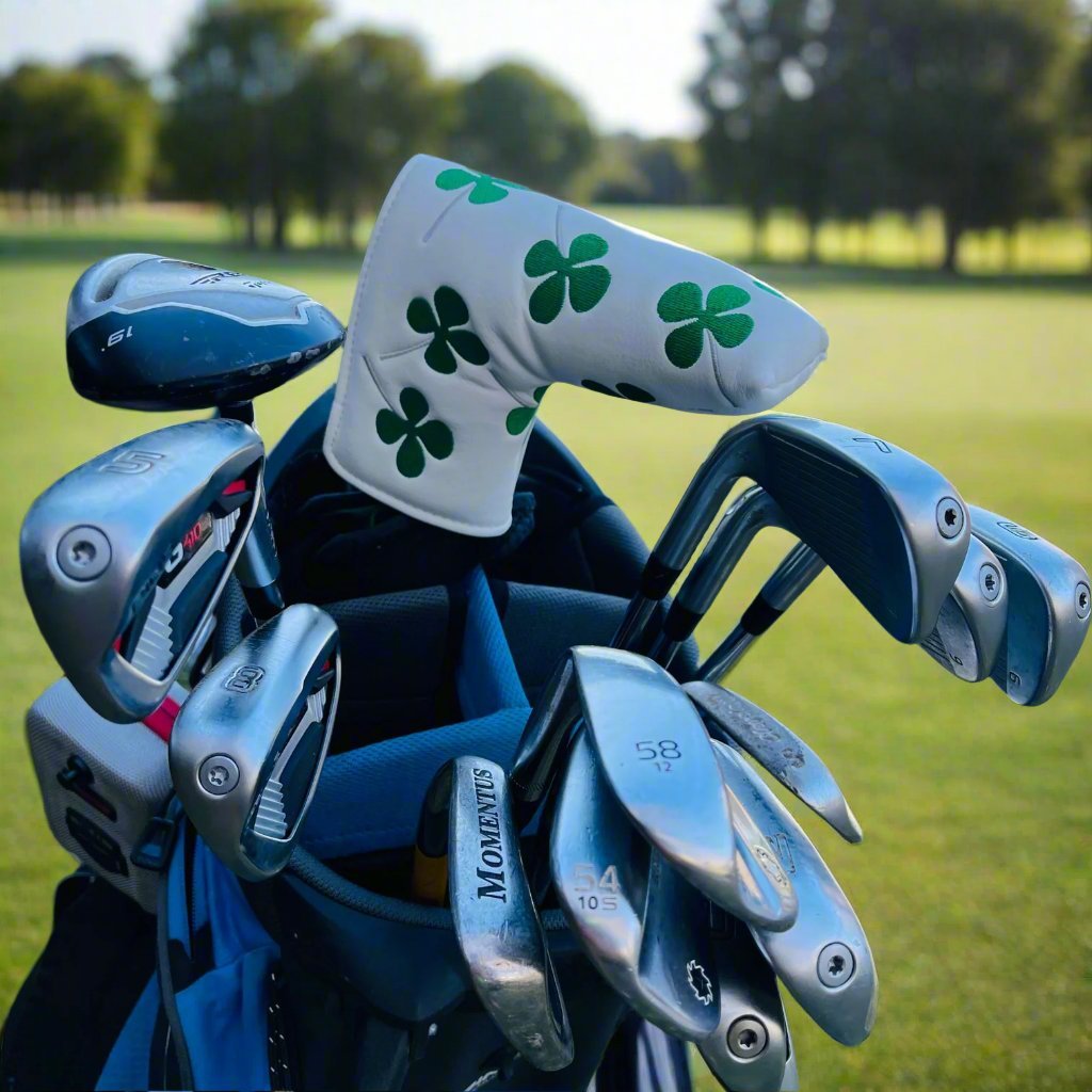 Good Luck Irish Clover Golf Blade Putter Head Cover