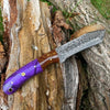 Purple Handle Damascus Knife