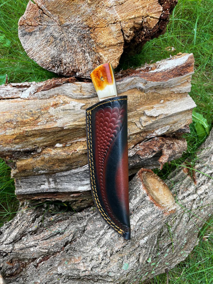 Unique Personalized Forged Real Damascus Steel Knife Customized Damascus Knife Gifts for Men by Groovy Guy