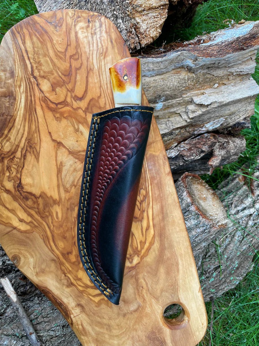Unique Personalized Forged Real Damascus Steel Knife Customized Damascus Knife Gifts for Men by Groovy Guy