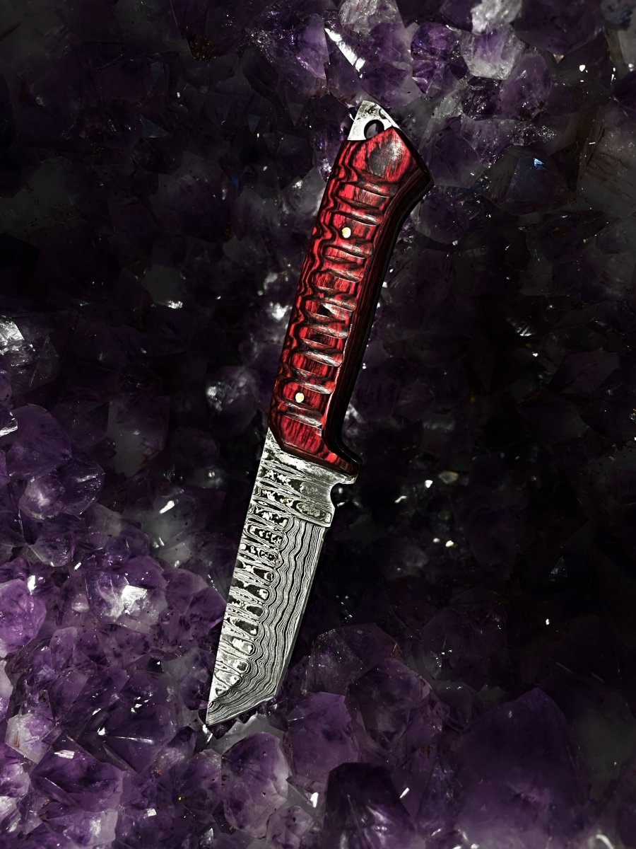 Unique Personalized Titan Diver Customized Damascus Knife Gifts for Men by Groovy Guy