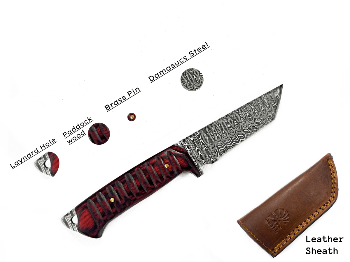 Unique Personalized Titan Diver Customized Damascus Knife Gifts for Men by Groovy Guy