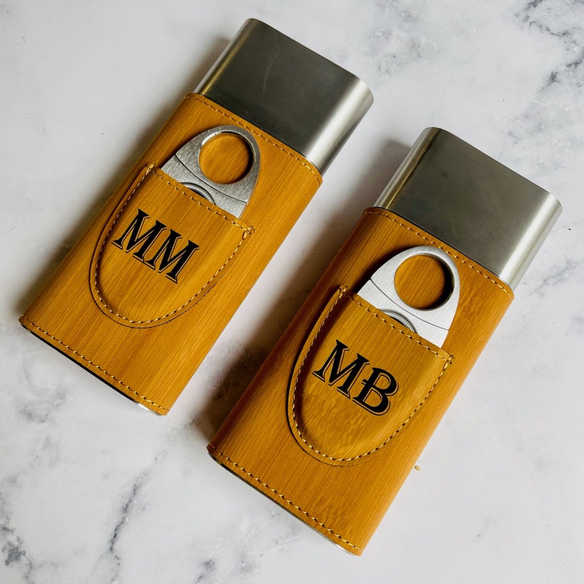 Unique Personalized Engraved Cigar Travel Case Customized Cigar Case Gifts for Men by Groovy Guy