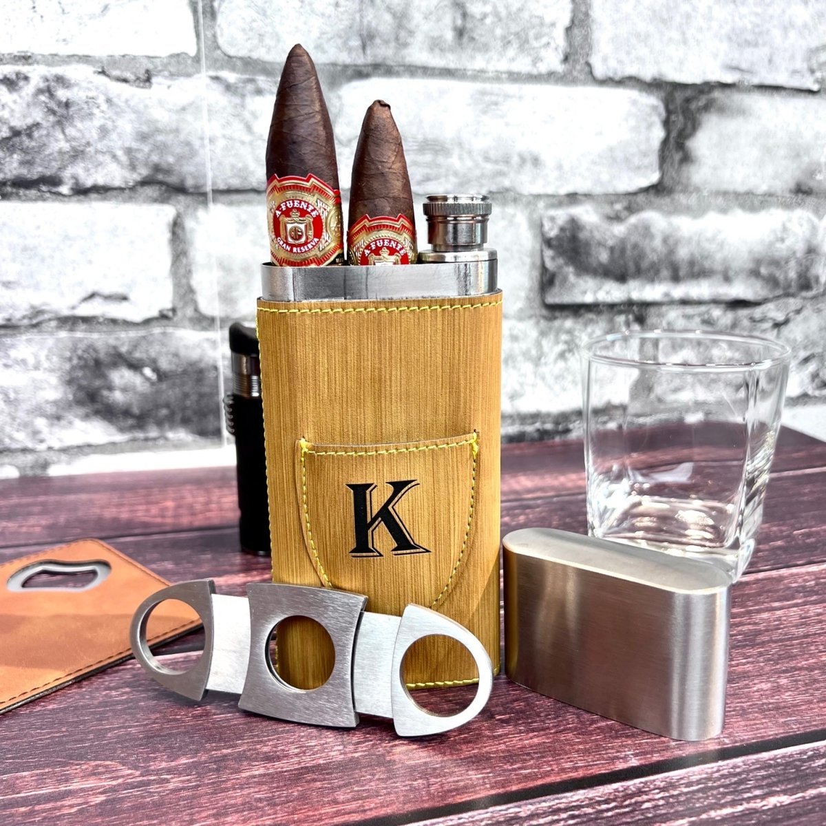 Unique Personalized Sinister Cigar Holder Customized Cigar Case Gifts for Men by Groovy Guy