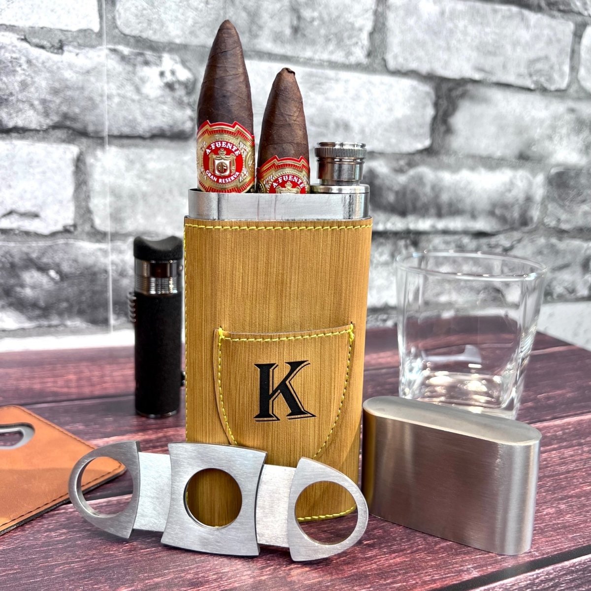Unique Personalized Sinister Cigar Holder Customized Cigar Case Gifts for Men by Groovy Guy