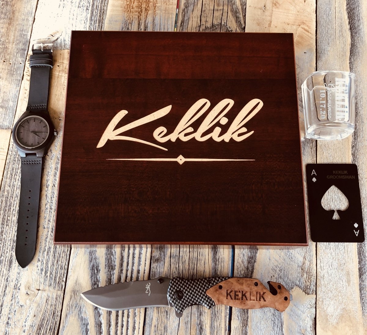 Unique Personalized Dream Team Gift Set Customized Groovy Laser Gifts for Men by Groovy Guy