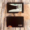 Custom Engraved Minimalist Wallet Black