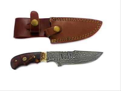 Damascus Steel Hunting Knife - Groovy Guy Gifts