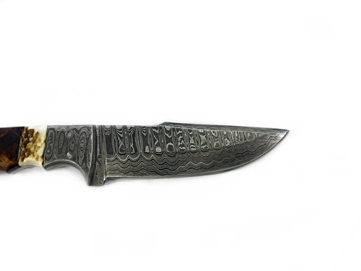 Unique Personalized Damascus Steel Fixed Blade Knife Customized Damascus Knife Gifts for Men by Groovy Guy