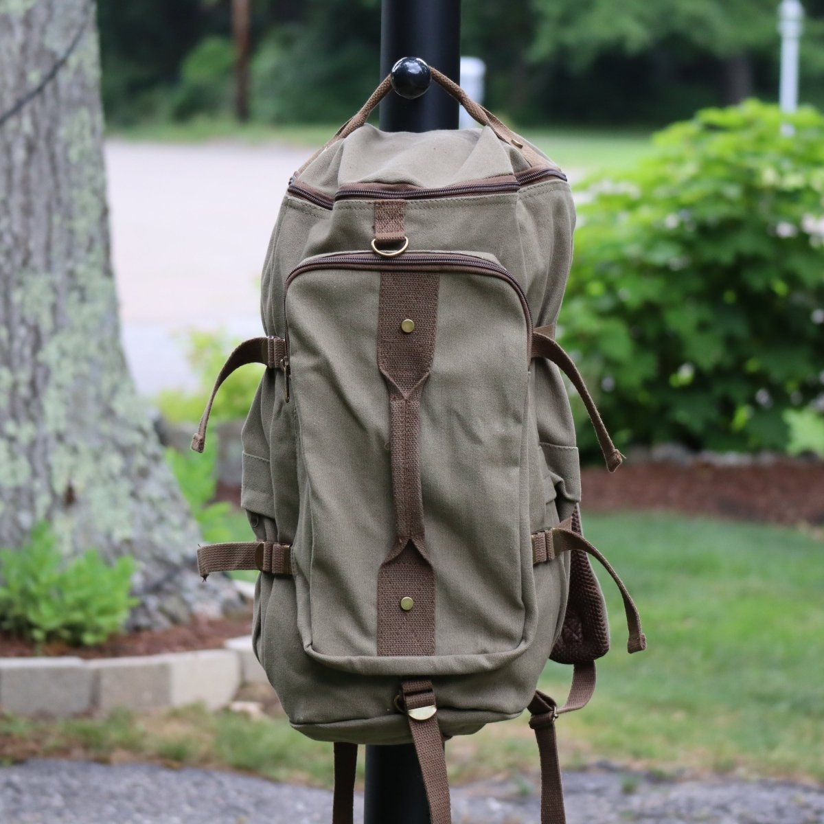 Unique Personalized Personalized Canvas Travel Backpack Customized Backpack Gifts for Men by Groovy Guy
