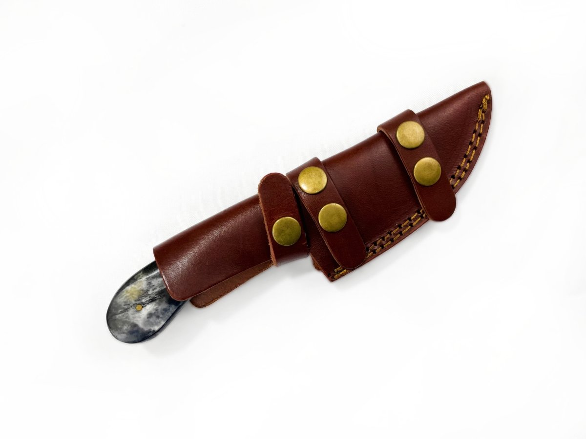 Unique Personalized Compact Tracker Customized Damascus Knife Gifts for Men by Groovy Guy