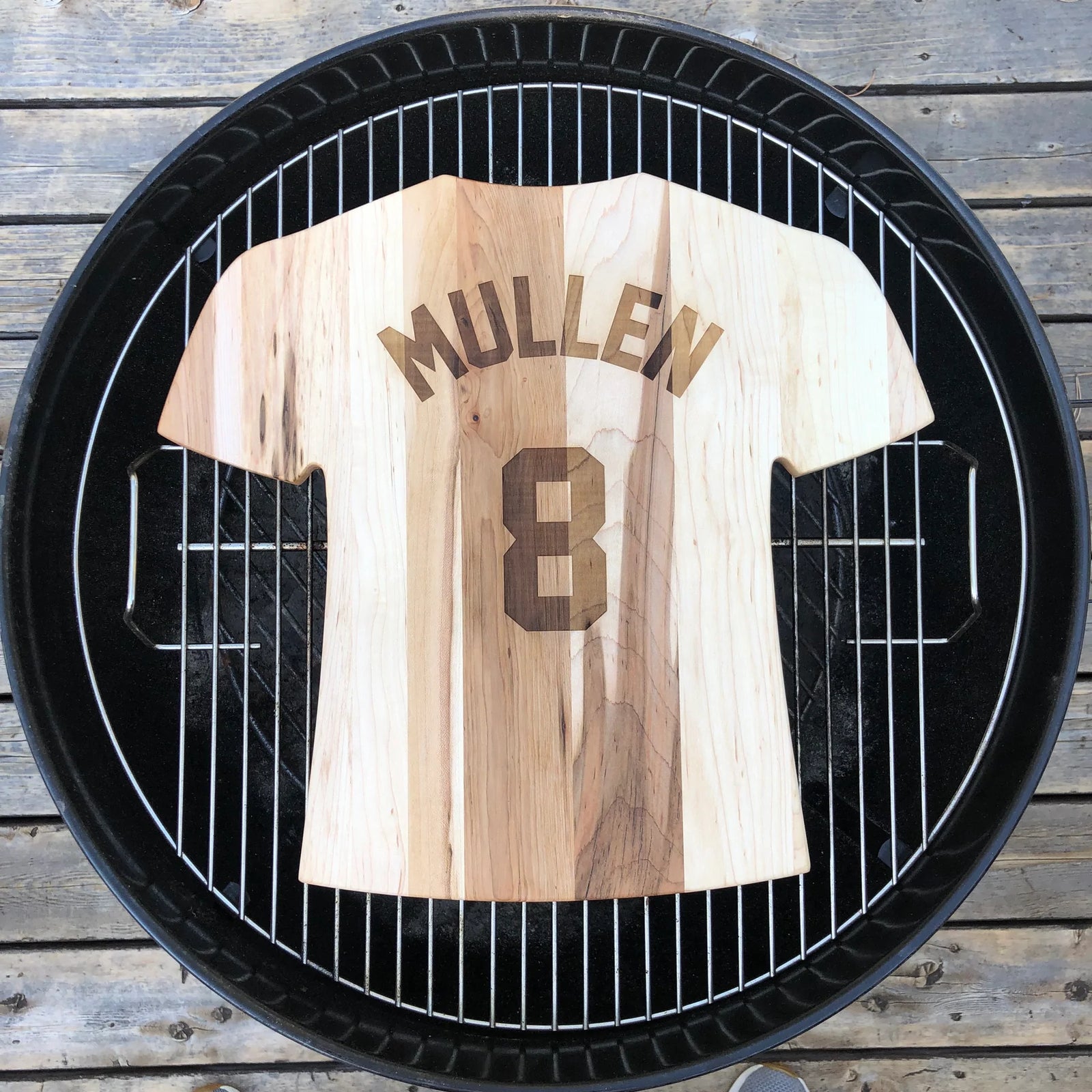Unique Personalized Custom Jersey Cutting Board Customized Baseball Gifts for Men by Groovy Guy