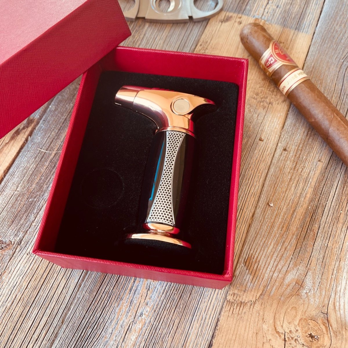 Unique Personalized Gold Torch Lighter Customized LIghter Gifts for Men by Groovy Guy