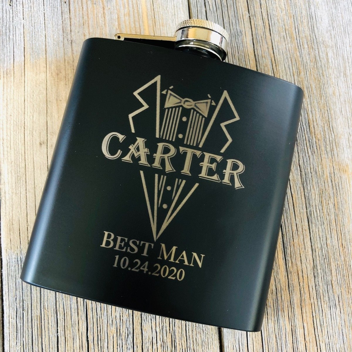 Unique Personalized Slick Rick Groomsmen Flasks Customized Groomsman Gifts Gifts for Men by Groovy Guy