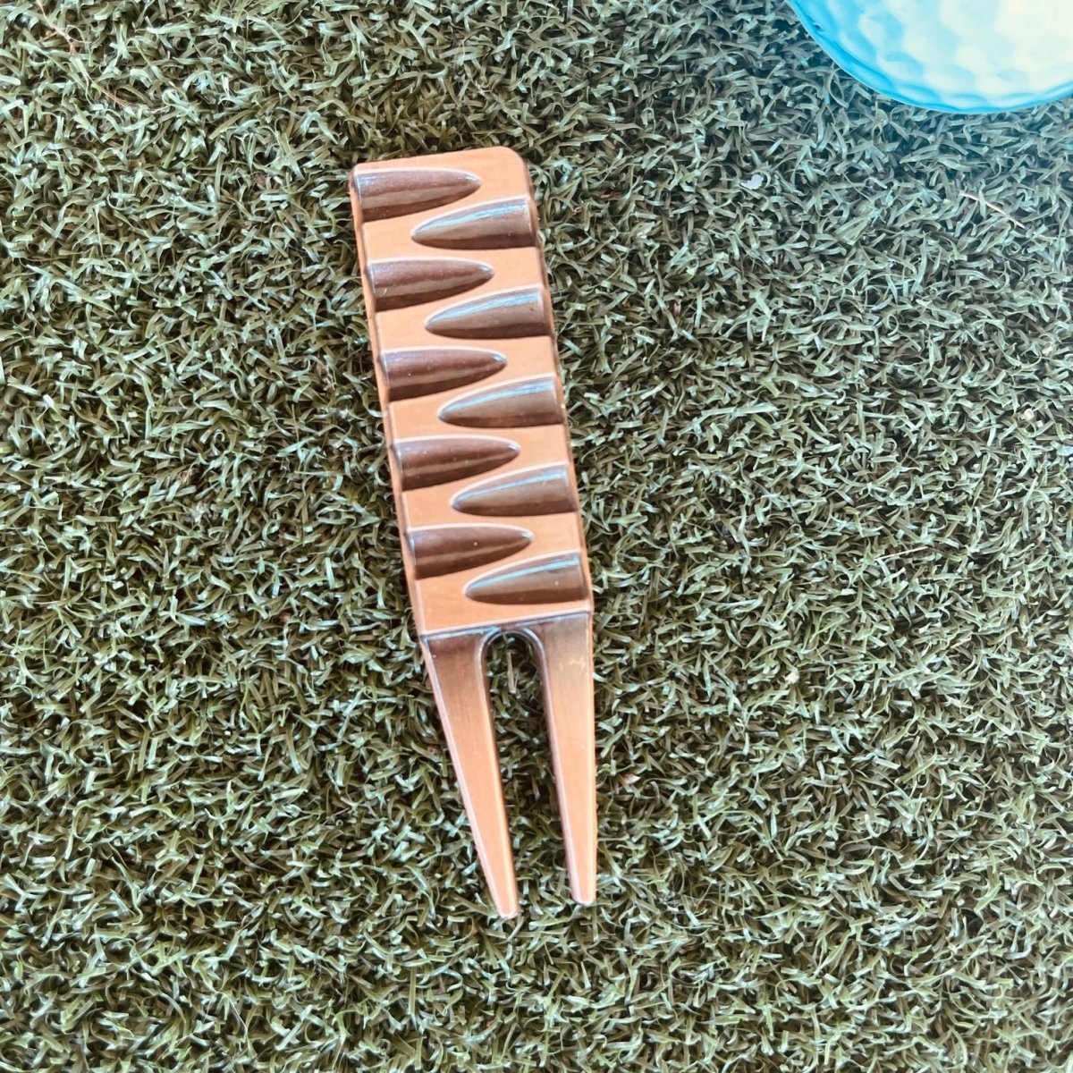 Engraved Golf Divot Repair Tool, Stylish Copper Finish - Groovy