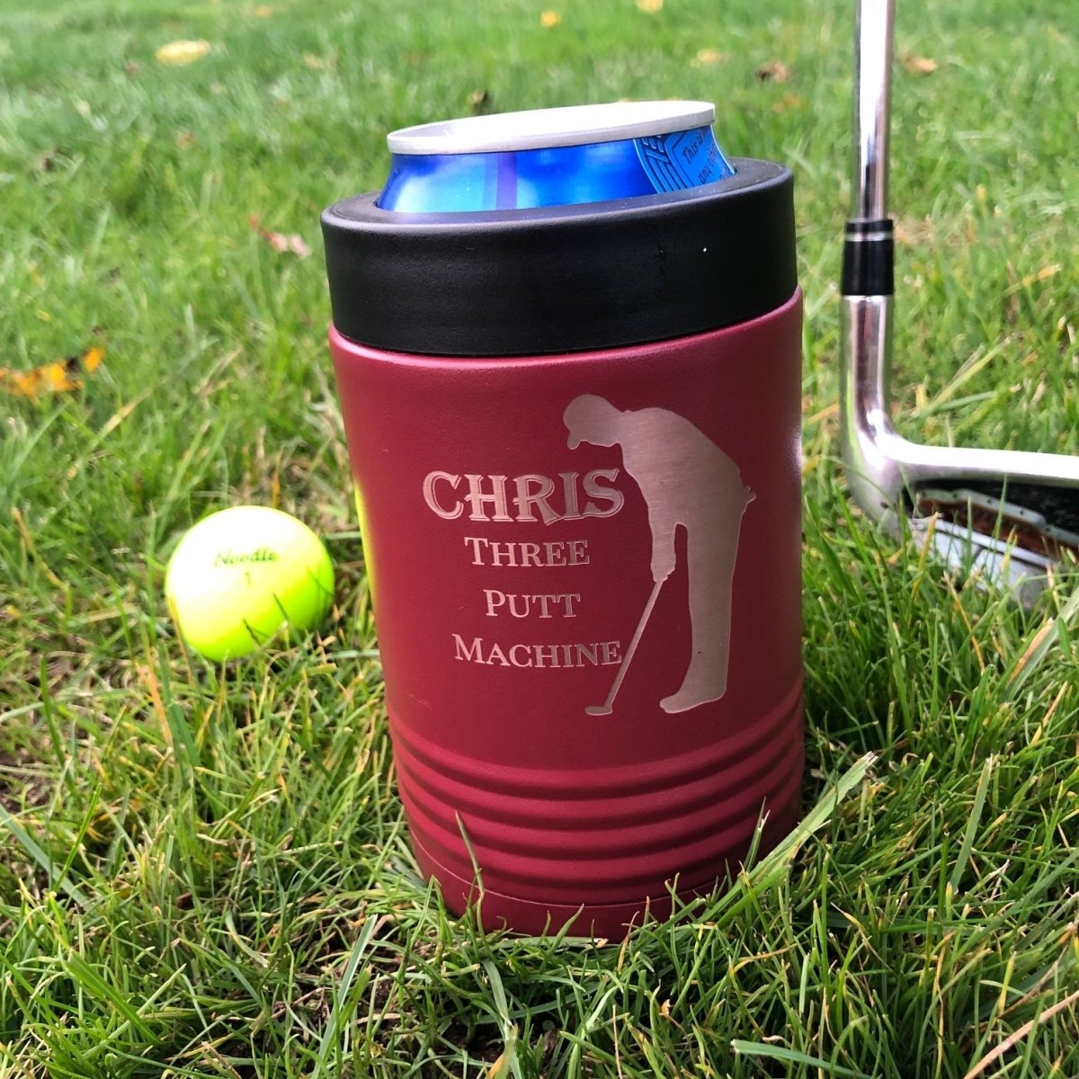 Unique Personalized Custom Logo Koozie Customized Golf Gifts for Men by Groovy Guy