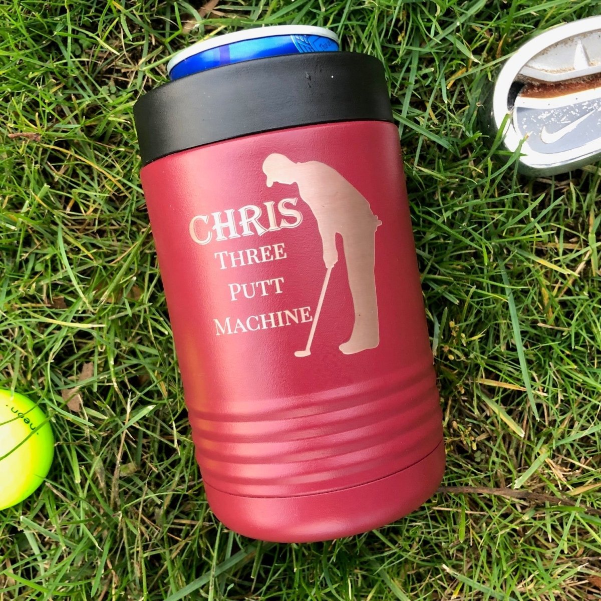 Unique Personalized Custom Logo Koozie Customized Golf Gifts for Men by Groovy Guy