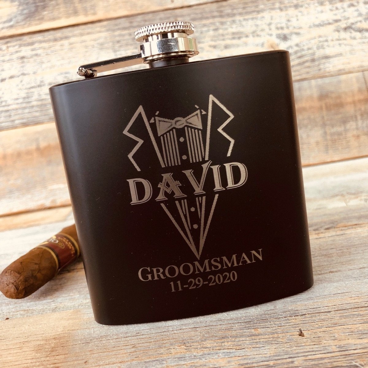 Unique Personalized Slick Rick Groomsmen Flasks Customized Groomsman Gifts Gifts for Men by Groovy Guy
