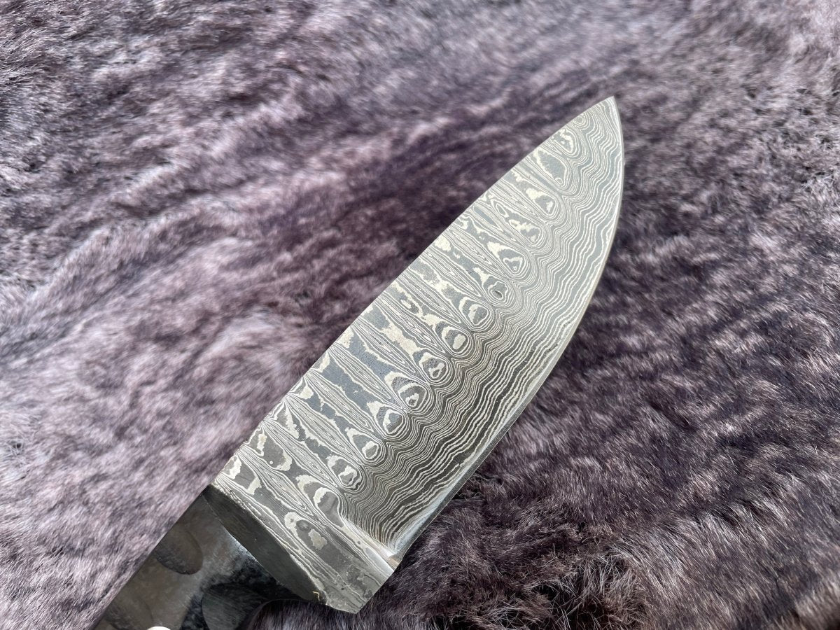 Unique Personalized Black Micarta Damascus Customized Damascus Knife Gifts for Men by Groovy Guy