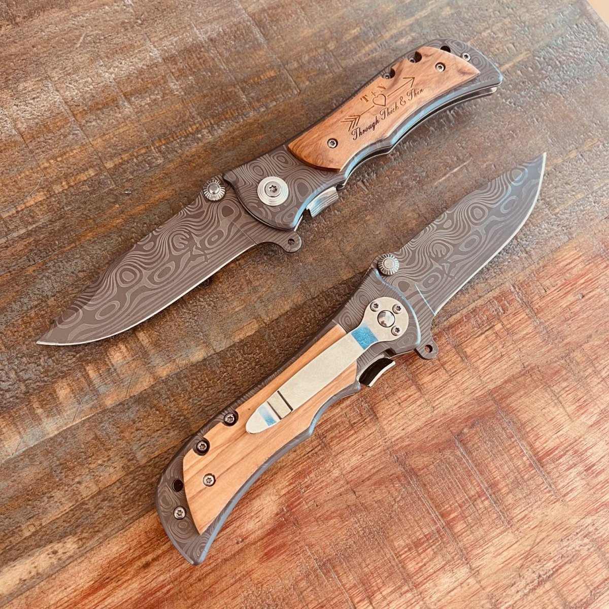 Unique Personalized Knife to Remember Customized Anniversary Gifts for Men by Groovy Guy