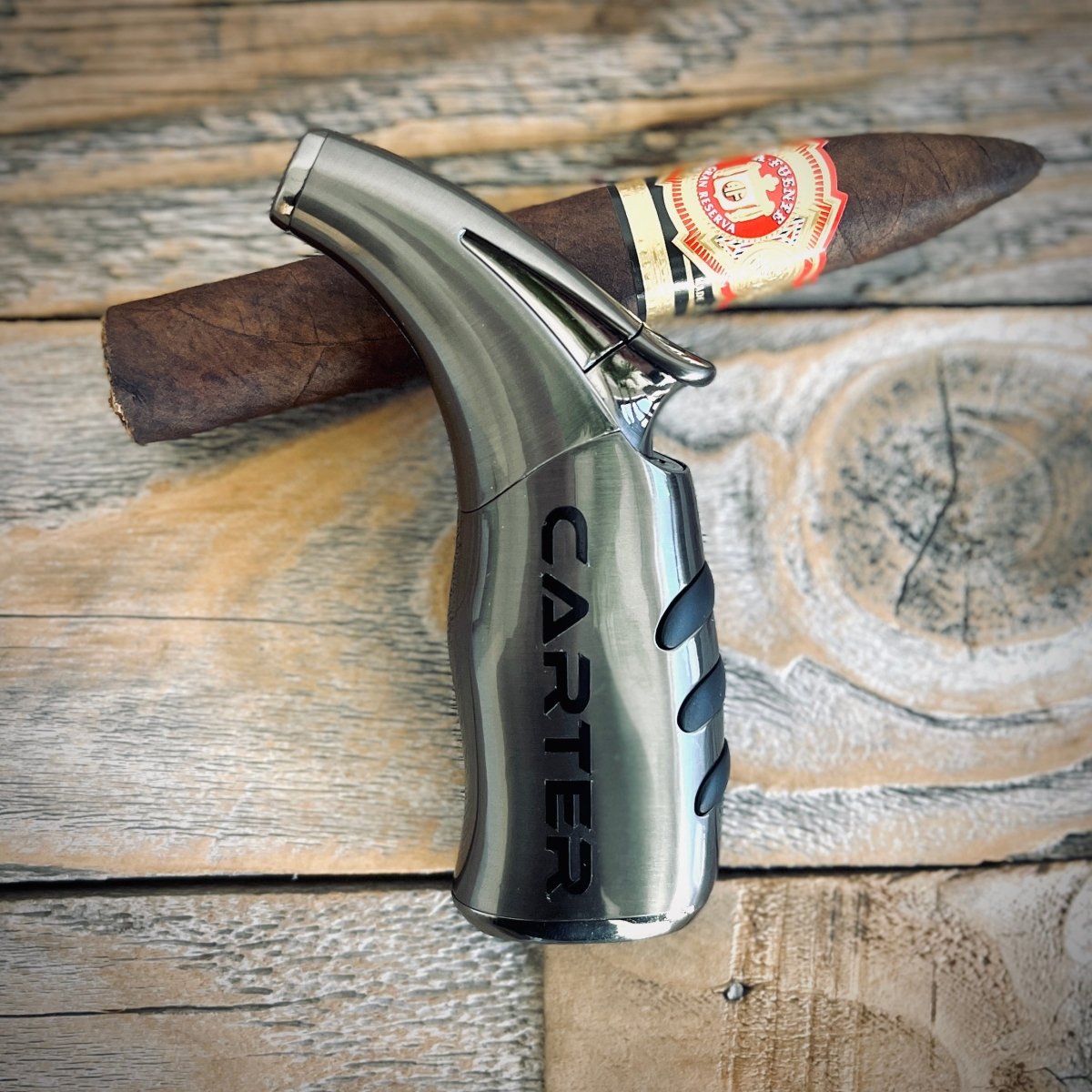 Unique Personalized Armored Torch Customized Lighter Gifts for Men by Groovy Guy