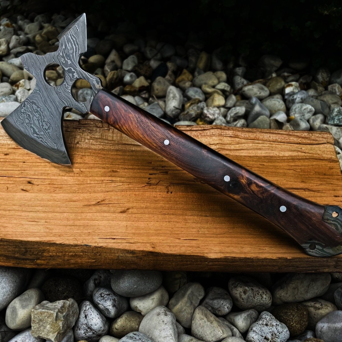 Unique Personalized Damascus Series Tomahawk Customized Ax Gifts for Men by Groovy Guy