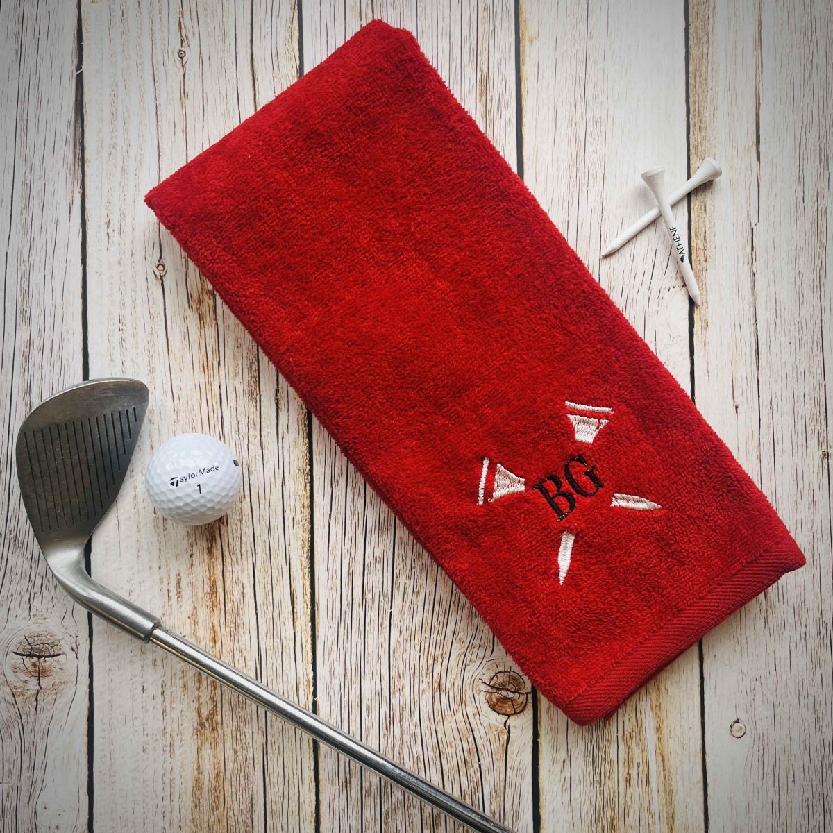 Unique Personalized Teed Up Golf Towel Customized Personalized Golf Towel Gifts for Men by Groovy Guy