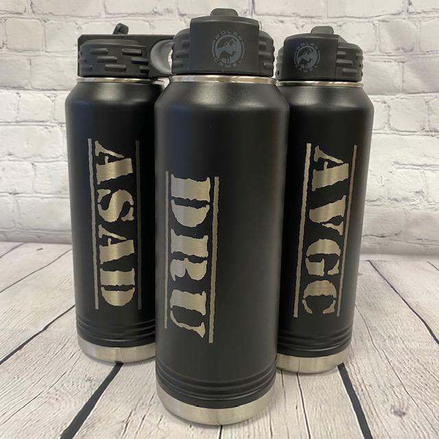 Unique Personalized Manly Personalized Water Bottle Customized On Sale Gifts for Men by Groovy Guy