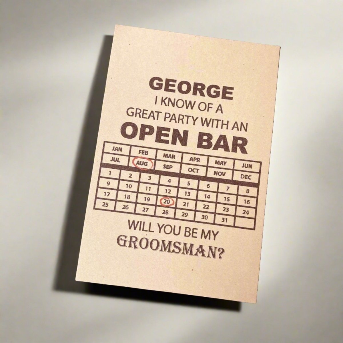 Unique Personalized Pop That Bro - Posal Card Customized Groomsmen Proposal Gifts for Men by Groovy Guy