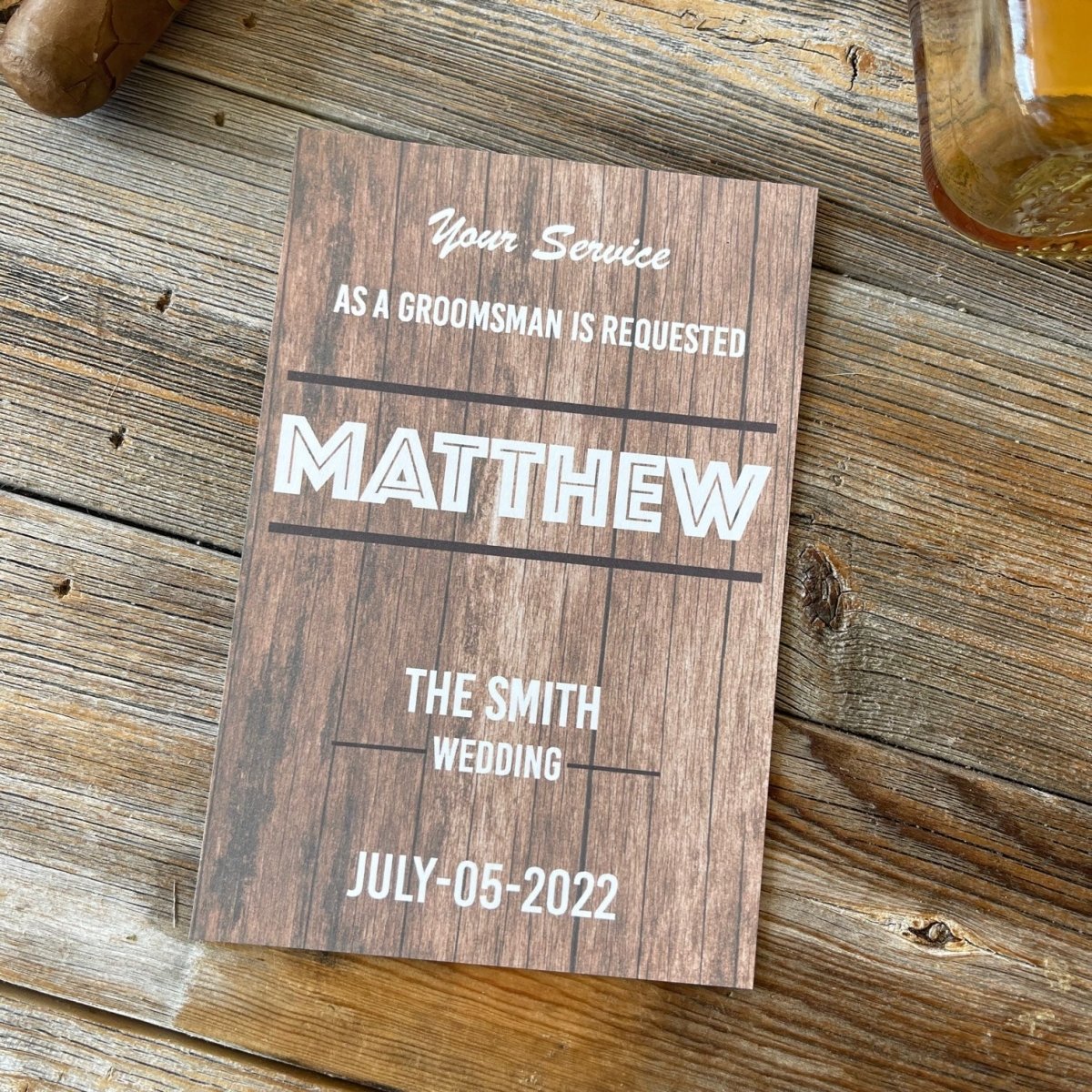 Unique Personalized Services Required Groomsmen Proposal Customized Gifts for Men by Groovy Guy