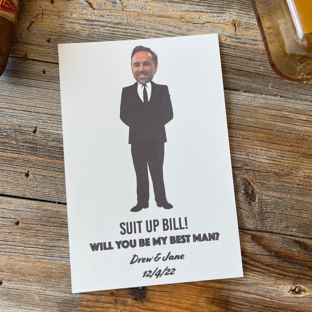 Unique Personalized Tiny Groomsman In My Hand Customized Gifts for Men by Groovy Guy