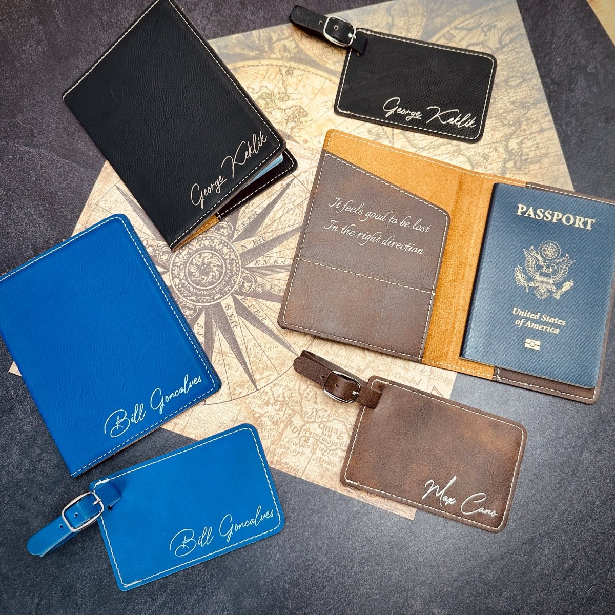 Unique Personalized Travel In Style Set Customized Gifts for Men by Groovy Guy
