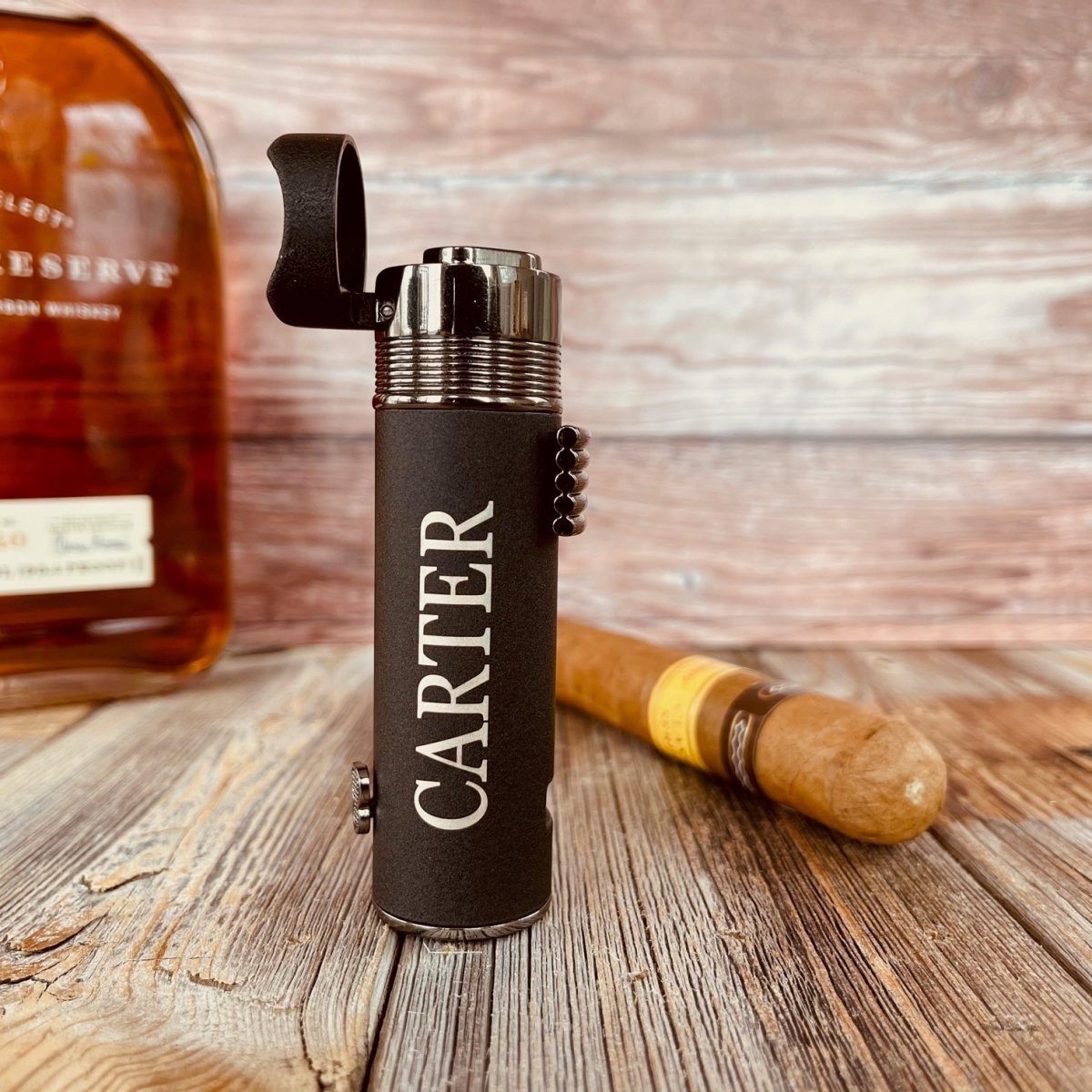 Unique Personalized Custom Monogrammed Cigar Lighter Customized Cigar Lighter Gifts for Men by Groovy Guy