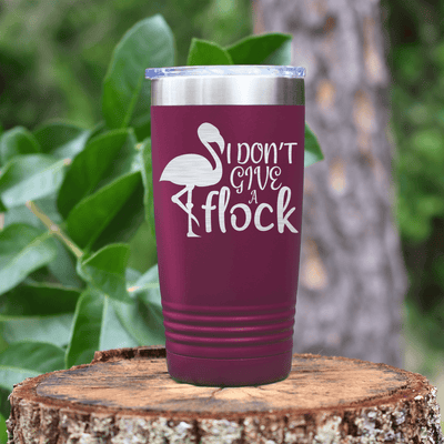 Maroon funny tumbler I Dont Give A Flock