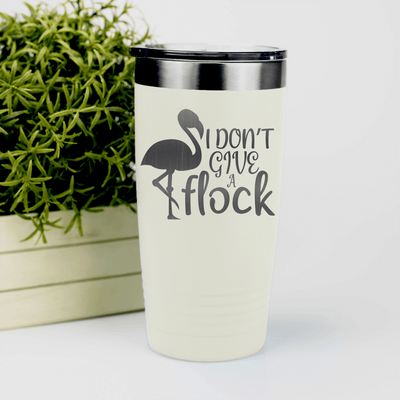 White funny tumbler I Dont Give A Flock