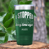 Green Retirement Tumbler With I Just Dont Care Design