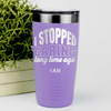 Light Purple Retirement Tumbler With I Just Dont Care Design