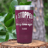 Maroon Retirement Tumbler With I Just Dont Care Design