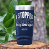 Navy Retirement Tumbler With I Just Dont Care Design