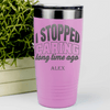 Pink Retirement Tumbler With I Just Dont Care Design