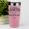 Salmon Retirement Tumbler With I Just Dont Care Design